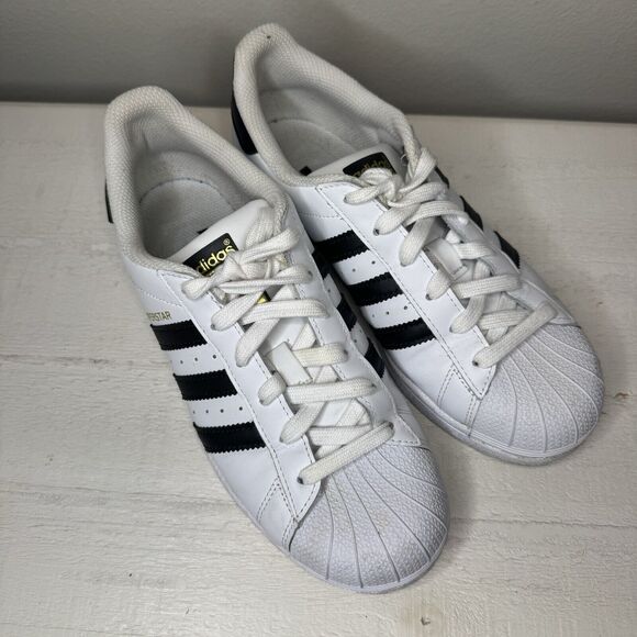 adidas Shoes - Adidas Originals Superstar Low Top Sneakers Shoes White Black Size Women 6/Men 5